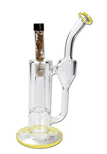 V12 PLUS Handpfeife, Twisty' Blunt mit: verlängertem Rauchweg, Portionskammern', mit Adapter für Bong | 100 x 17 mm, NS… – Bild 3