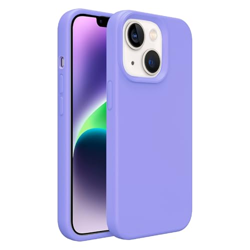Image of iPhone 13 /14 Case Silicone,Soft Microfiber Lining(Light Purple)