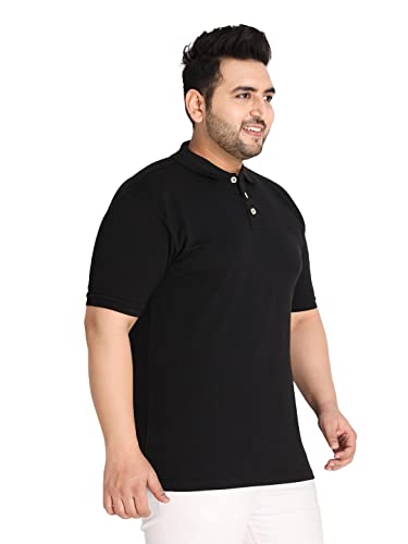 Image of CHKOKKO Men's Pluse Size Polo Cotton Regular Fit Half Sleeves T-Shirt