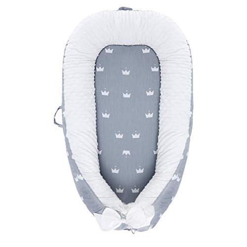 Baby Lounger, Baby Nest Portable Travel 100% Soft Breathable Hypoallergenic Cotton, Newborn Lounger