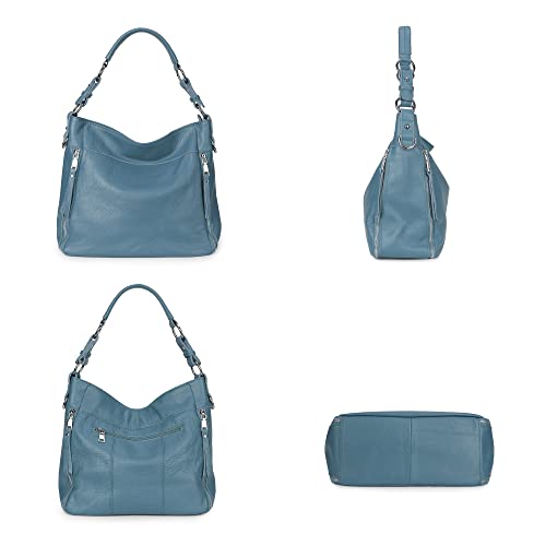 Image of YALUXE Women's Real Leather Shoulder Bags Hobo Handbag Purse Crossbody Bag