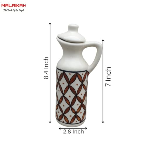 Image of MALAIKAH Ceramic Oil Dispenser Print Pack of 4 for Kitchen, Dining, Gifting, Home & Kitchen Decor