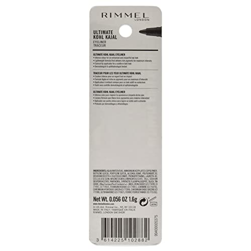 Rimmel London Ultimate Kohl Kajal Waterproof Eyeliner - 003 Smoked Emerald Eyeliner Women 0.06 Oz #TOP1