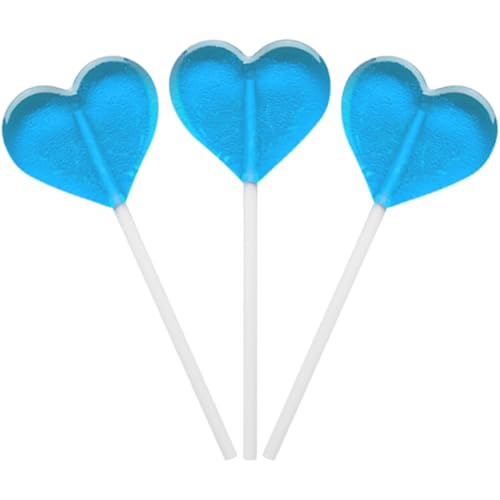 Fruidles Lollipops Mini Heart Shaped Flavored Delicious Lollipop, Individually Wrapped, 5g Lollipop (1200 Lollipops, Blue-Raspberry)