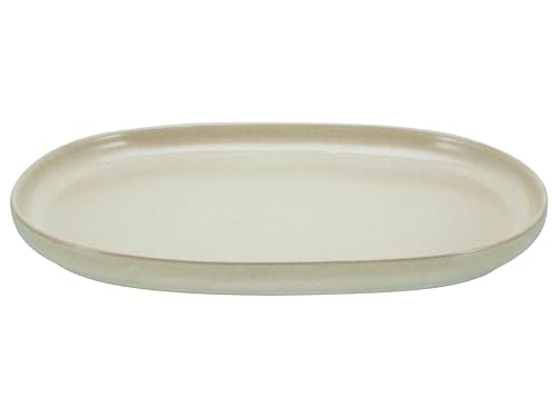 Plat de service ovale en grès beige Creatable Uno Sand - 3