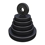 GORILLA SPORTS® Olympia Hantelscheiben - 1,25-30 kg Gewichte, Einzeln/Set, 50/51 mm Bohrung, aus Kunststoff - Hantelscheiben-Set, Hanteln Set, Gewichtsscheiben, Olympiascheiben (30 kg (2x15 kg))