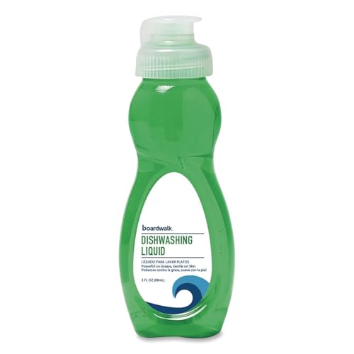 Image of Boardwalk Dishwashing Liquid, Travel Dish Soap, Fresh Scent, 3 fl Ounce Bottle, Case of 72 Bottles