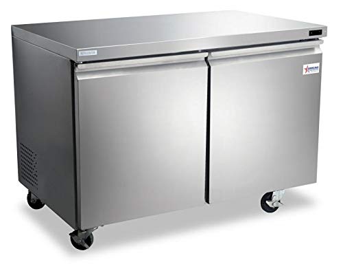 Omcan TWO DOOR 47-INCH UNDER COUNTER REFRIGERATION WITH 12 CU.FT. | Fridge.com