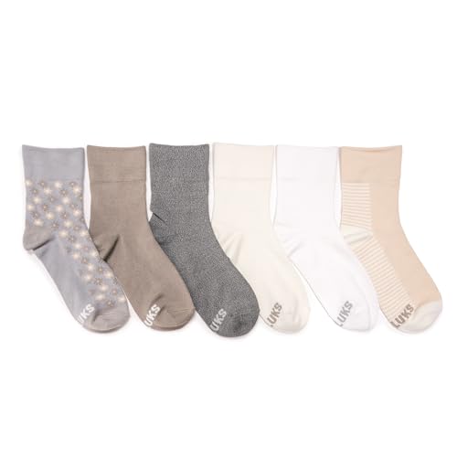 Image of MUK LUKS Women's 6 Pack Whisper Soft Crew Socks