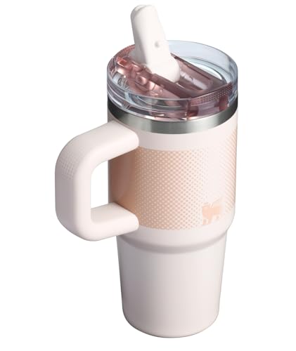 Image of STANLEY Quencher ProTour Flip Straw Tumbler with Leakproof Lid 14 oz | Built-In Straw and Handle | Cup Holder Compatible for Travel | Insulated Stainless Steel Cup | BPA-Free | Rose Quartz Fade