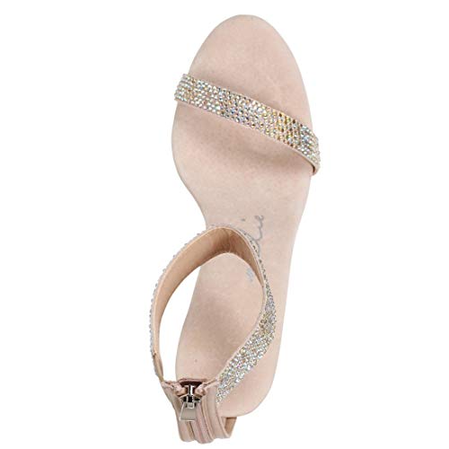 Ellie Shoes Women's Anika Rhinestone Cuff with Clear Platform Sandal, Gold, 10 M US by Ellie Shoes - Used condition - Image 4