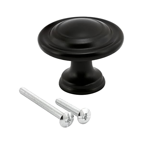 PRIME-LINE N 75681-3/8 in. Bi-Fold Door Knobs, Matte Black Finish (Single Pack)