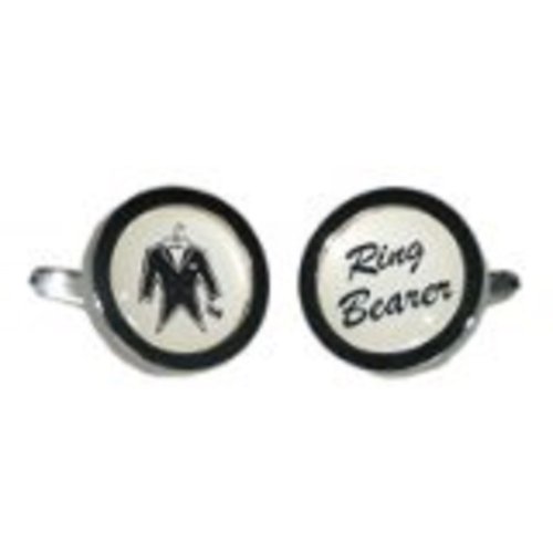 Gemelos redondos de marfil para hombre miniatura 1