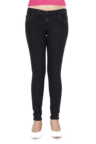 Image of TWGE - Women's Low Rise Skinny Fit Jeans - Single Button, Stretchable Denim Pants - Ankle Length - Stylish Casual Wear