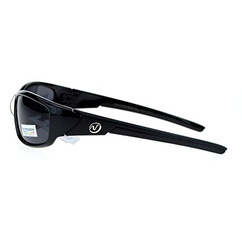 Nitrogen Polarized Mens Classic Oval Plastic Warp Sport Sunglasses Black4
