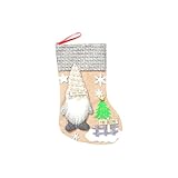 Watreketal Preciosas medias de Navidad con bolsa de regalo de caramelos, calcetines colgantes para chimeneas de árbol, decoración navideña, calcetines colgantes para decoraciones