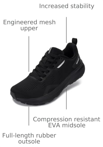 Image of BRONAX Men's Wide Toe Box Natural Foot Shape Running Shoes S73 | Wide Width Sneakers, Breathable Mesh Upper, EVA Midsole Comfort, Ideal for Outdoor Walking and Gym Workouts
