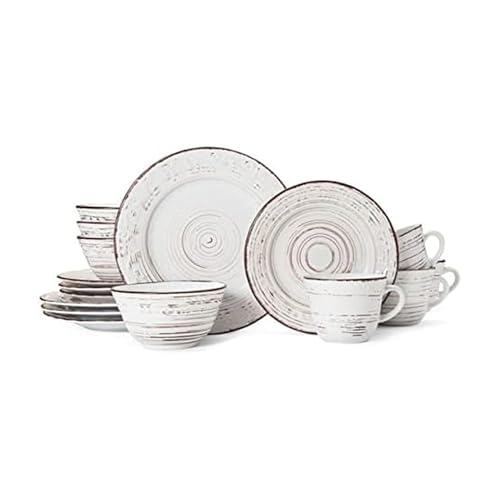 Image of Pfaltzgraff Trellis Coastal 16-Piece Dinnerware Set, Service For 4, White