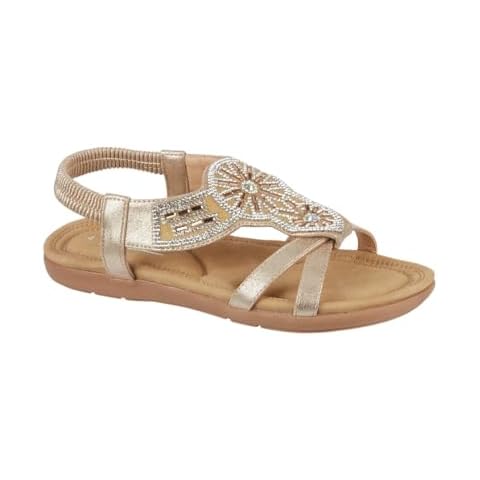 Jo & Joe Diamante Flat Gladiator Sandals Cover
