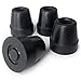 DMI Durable Replacement Quad Cane Tips, Extra Stability, No-Slip Grip, 1/2 Inch, FSA and HSA Eligible, (Pack of 48)