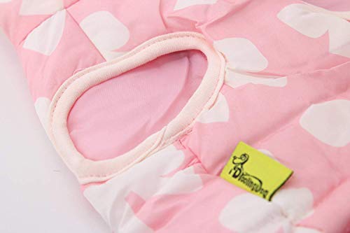 DroolingDog Gepolsterte Hundejacke, Hundekleidung, kaltes Wetter, gesteppte Bomberjacken für kleine Hunde, Mädchen, groß, rosa