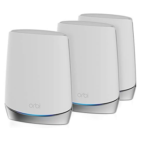 NETGEAR Orbi Mesh WiFi System (RBK753) | WiFi 6 Mesh Router with 2 Satellite Extender|WiFi Mesh Whole Home Triband Coverage up to 6,000 sq. ft. and 40 Devices | 11AX Mesh AX4200 WiFi (Upto 4.2 Gbps) Cover