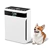 HAUSHOF Purificateur d’Air HEPA H13 CADR 250 m³/h, Filtre HEPA 4-en-1 éliminant 99,97% des polluants, Affichage PM2,5 en Temps Réel, Mode Animal/Pet, Fonction Aromathérapie