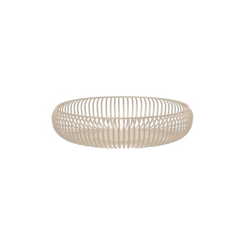 blomus -LITO- Bowl | Obstschale aus Stahl | Dekoschale mit Streben | Farbe Nomad | Größe L Ø36 x 8H cm