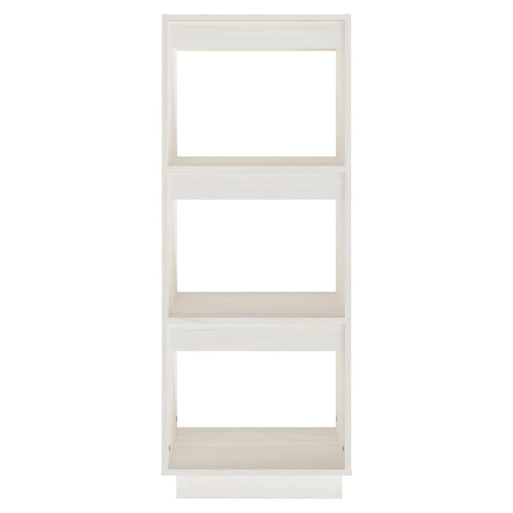 Libreria bianca in legno massiccio, 40 x 35 x 103 cm, divisorio con 3 scomparti, per soggiorno, corridoio, ufficio, cameretta dei bambini