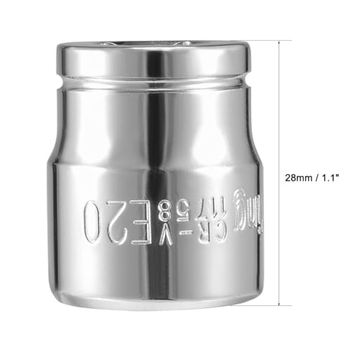 Vaso E20 Torx hembra de 3/8 de pulgada forjado en Cr-V de alta resistencia estructural 3