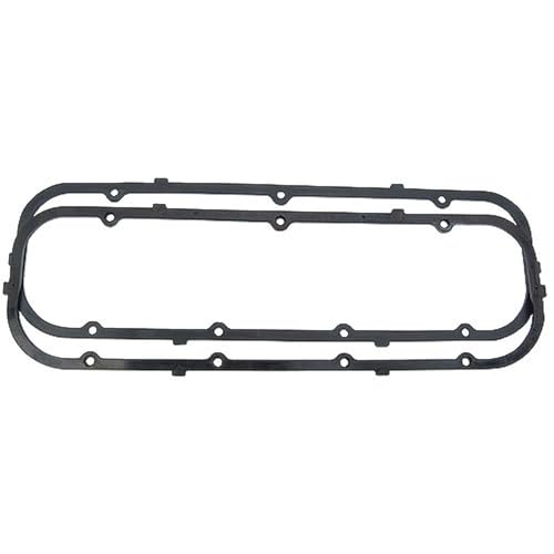 JEGS Steel Core Valve Cover Gaskets | Fits Big Block Chevy | Vulcanized Neoprene Rubber Shell | 3/16' Thick | Reusable