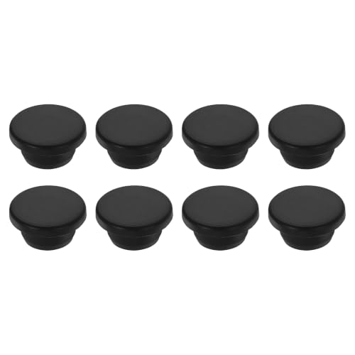 Image of MECCANIXITY 8pcs T-Shaped Silicone Plugs 21mm 27 /32 Inch Dia, Black | Snap in Plug Hole Seal Cover Round Rubber Stopper for 20-21mm Holes Kitchen Rubber Bulkheads Waterproof Sealing