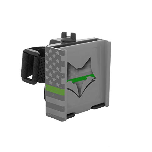 Image of DESERT FOX GOLF Phone Caddy - American Flag Golf Cart Phone Holder - Secure Velcro Mount, One-Hand Access, Universal Fit, Patriotic Golf Accessories (Green Line)