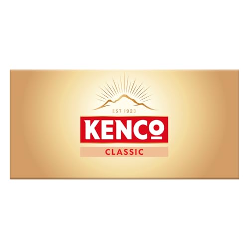Kenco Flat White Instant Coffee Sachets s 8x14.8g (Pack of 5, Total 40 Sachets, 592g)