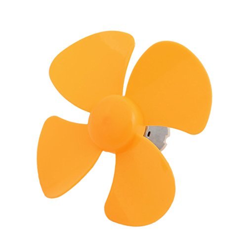 DealMux DC 3V 0.23A 13500RPM Motor Força Forte 4 Vanes 100x2.3mm Propeller amarelo para RC Aircraft