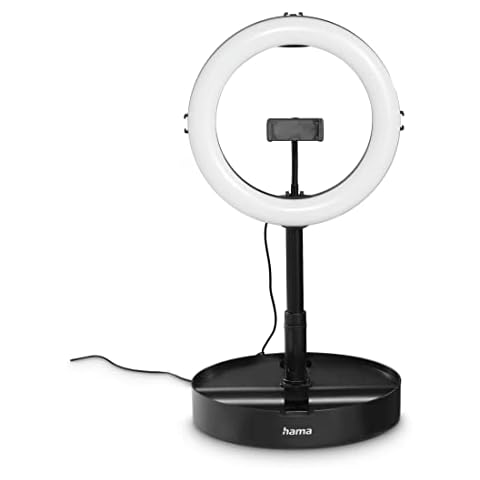 Hama LED Ringlicht mit Stativ Handy faltbar schwarz Cover