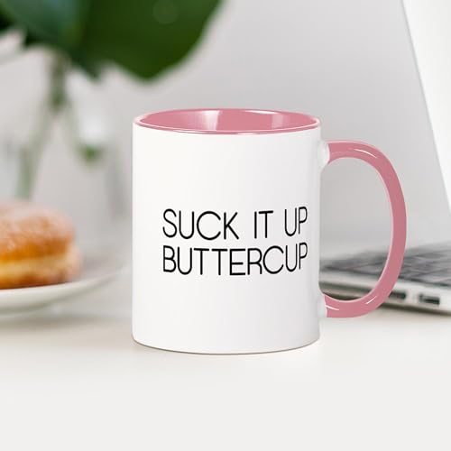 Mug de cerámica CafePress 11 oz blanco y rosa miniatura 4