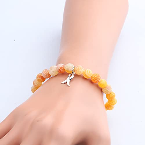 Cenwa Orange Awareness Bracelet - Leukemia Awareness Ribbon - Survivor Gift4