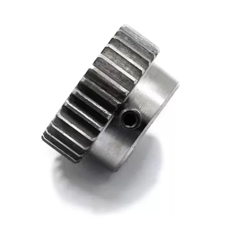 Cylindrical Drive 1pcs 0.7 Module 19T Spur Gear Carbon Steel Straight Teeth Gear 0.7M 19 Teeth Cylindrical Gear with Step Pinion Rack Machinery(4mm)