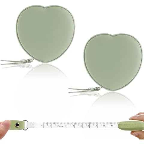 2-Pack 60-inch Retractable Dual-Sided Tape Measures, Ideal for Measuring Body Fabric, Sewing, Tailoring, Knitting, Crafting, and Weight Loss (Green) Cover