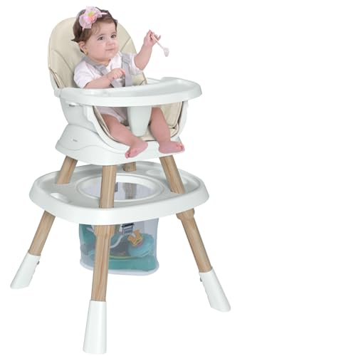 Image of Baby High Chair,8-in-1 Convertible High Chairs for Babies and Toddlers,Table and Chair Set,Highchair for Ages 6-120 Months,White