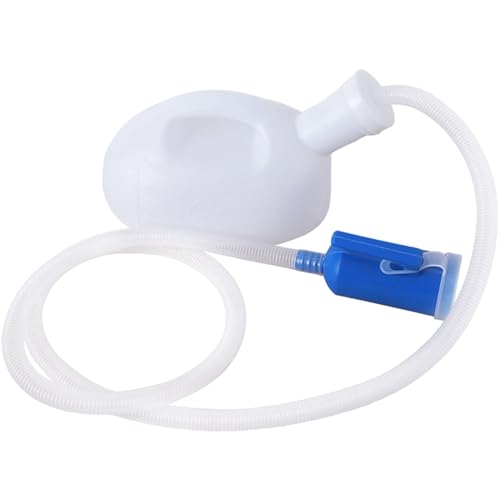 Portable Urinal for Men 2000ml Leakproof Plastic Urine Bottle with Conduit Portable Washable Pee Bottle for Bedridden Patient, Hospital, Camping, Car, White Urinals for Men Urine
