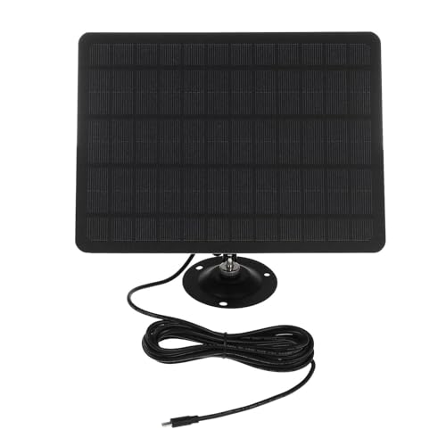 Abaodam Chargeur de Cellule Solaire Monocristallin 20w pour Panneau Solaire Extérieur Compatible Micro USB pour Caméra de Surveillance en Usage Extérieur Continu