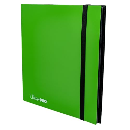 Image of Ultra PRO - Eclipse 12-Pocket Lime Green PRO-Binder for 480 Cards Standard Size Cards, Protects Collectible Cards, Gaming Cards and Sports Cards In Ultra PRO Deck Protector Sleeves