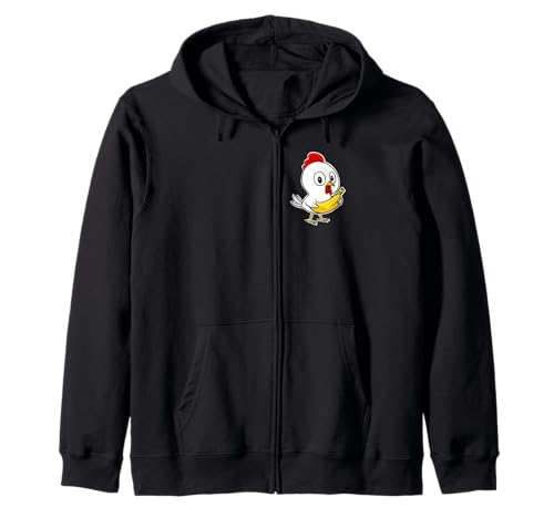 Lindo plátano de Pollo Sudadera con Capucha
