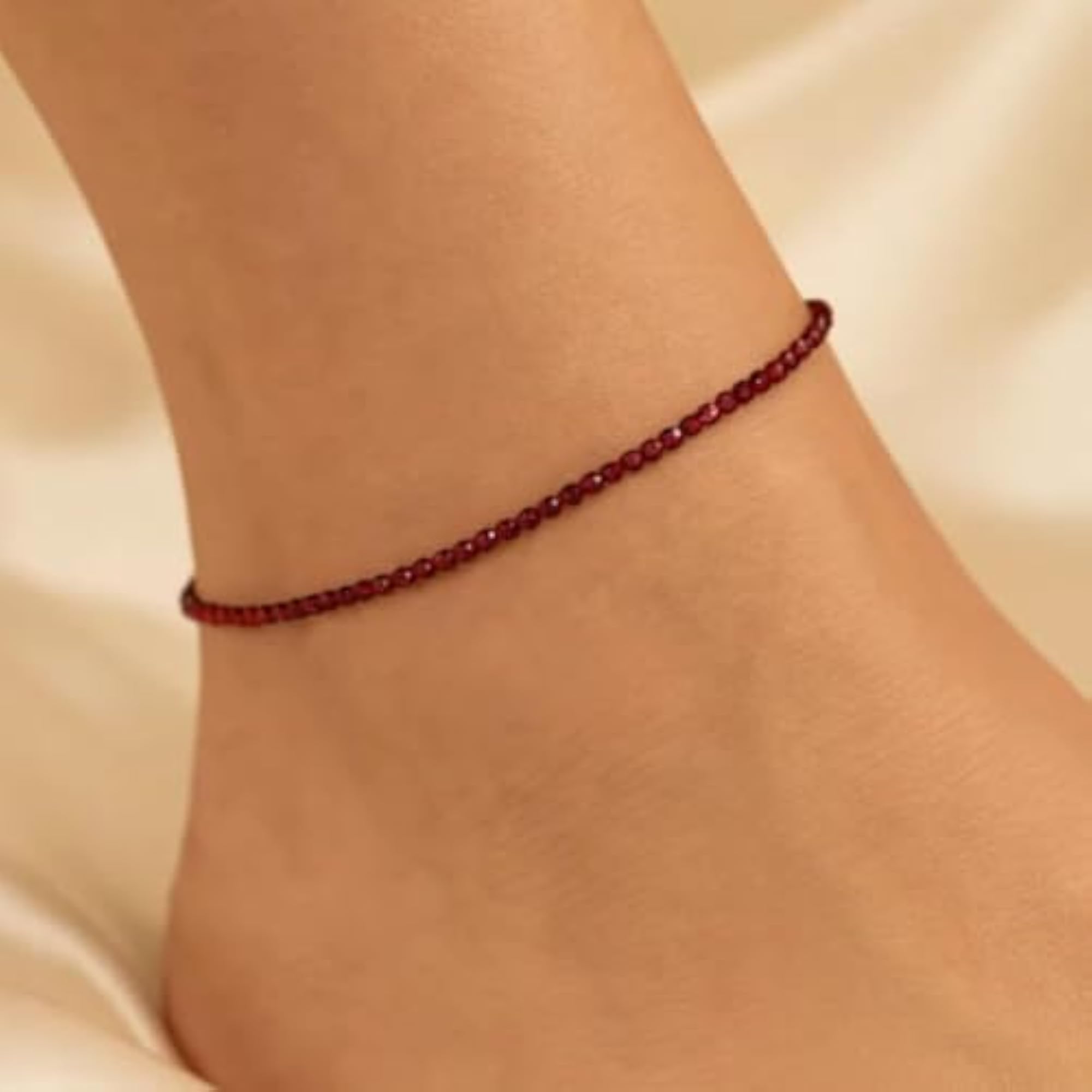 Garnet Anklet with Pyrite Cluster, Daily Styling Combo