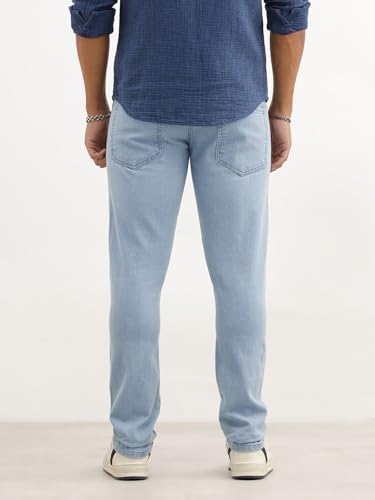 Image of WROGN Men's Slim Fit Jeans | Cotton Stretch | Mid Rise | Casual Denim
