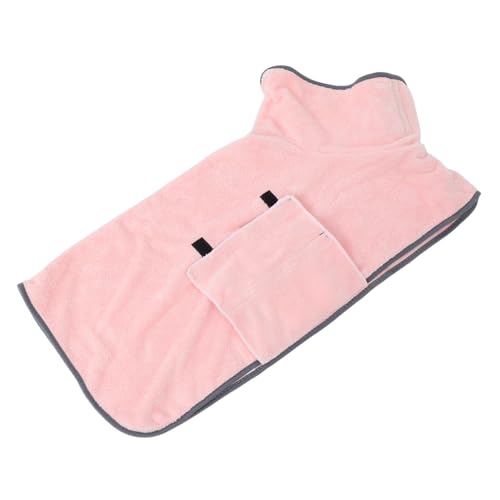 SUPVOX ペットバスタオル 犬のお風呂 犬を乾かすための犬用タオル ピンク