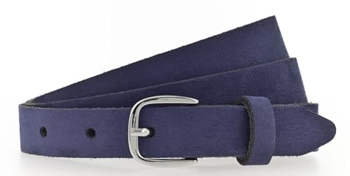 Ceinture femme Tamaris bleu velours uni taille 105