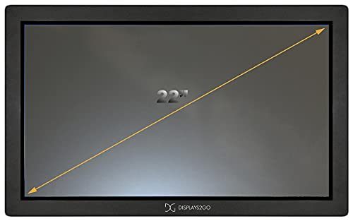 Image of Displays2go 21.5 inch inch LCD Touch Screen Display, Android 11 OS, 10pt IR Touch, Wall Mount - Black